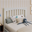 Everett Twin Wood Platform Bed with Panel Footboard and Twin Trundle in White