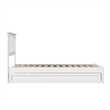 Everett Twin Wood Platform Bed with Panel Footboard and Twin Trundle in White