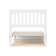 Everett Twin Wood Platform Bed with Panel Footboard and Twin Trundle in White