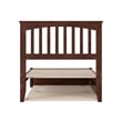 Everett Twin Wood Platform Bed with Panel Footboard and Twin Trundle in Walnut