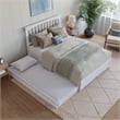 Everett Full Wood Platform Bed with Panel Footboard and Twin Trundle in White