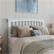 Everett Full Wood Platform Bed with Panel Footboard and Twin Trundle in White