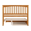 Everett Queen Platform Bed with Panel Footboard & TXL Trundle in Light Toffee