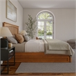Everett King Platform Bed with Panel Footboard & TXL Trundle in Light Toffee