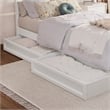 Roslyn Twin XL Platform Bed with Panel Footboard & 2 Storage Drawers in White