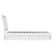 Roslyn Twin XL Platform Bed with Panel Footboard & 2 Storage Drawers in White