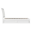 Roslyn Twin Platform Bed with Panel Footboard & 2 Storage Drawers in White