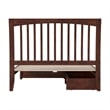 Roslyn Full Platform Bed with Panel Footboard & 2 Storage Drawers in Walnut