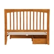 Roslyn Full Platform Bed w Panel Footboard & 2 Storage Drawers in Light Toffee