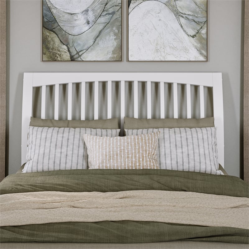 Roslyn Queen Platform Bed with Panel Footboard & 2 Storage Drawers in White