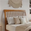 Roslyn Queen Platform Bed w Panel Footboard & 2 Storage Drawers in Light Toffee