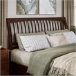 Roslyn King Platform Bed with Panel Footboard & 2 Storage Drawers in Walnut