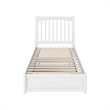 Roslyn Twin XL Wood Platform Bed with Panel Footboard & Twin XL Trundle in White