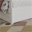 Roslyn Twin Wood Platform Bed with Panel Footboard and Twin Trundle in White