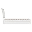 Roslyn Twin Wood Platform Bed with Panel Footboard and Twin Trundle in White