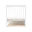Roslyn Twin Wood Platform Bed with Panel Footboard and Twin Trundle in White