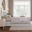 Roslyn Full Wood Platform Bed with Panel Footboard and Twin Trundle in White