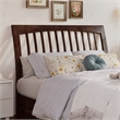 Roslyn Full Wood Platform Bed with Panel Footboard and Twin Trundle in Walnut
