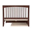 Roslyn Full Wood Platform Bed with Panel Footboard and Twin Trundle in Walnut