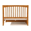 Roslyn Full Platform Bed with Panel Footboard & Twin Trundle in Light Toffee