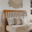 Roslyn Queen Platform Bed with Panel Footboard & TXL Trundle in Light Toffee