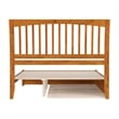 Roslyn Queen Platform Bed with Panel Footboard & TXL Trundle in Light Toffee