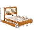 Roslyn Queen Platform Bed with Panel Footboard & TXL Trundle in Light Toffee