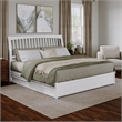 Roslyn King Wood Platform Bed with Panel Footboard and Twin XL Trundle in White