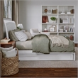 Roslyn King Wood Platform Bed with Panel Footboard and Twin XL Trundle in White