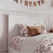 Malta Twin Wood Platform Bed with Panel Footboard and Twin Trundle in White
