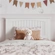 Malta Twin Wood Platform Bed with Panel Footboard and Twin Trundle in White