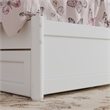 Malta Twin Wood Platform Bed with Panel Footboard and Twin Trundle in White