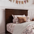 Malta Twin Wood Platform Bed with Panel Footboard and Twin Trundle in Walnut