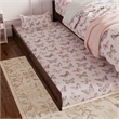 Malta Twin Wood Platform Bed with Panel Footboard and Twin Trundle in Walnut