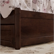 Malta Twin Wood Platform Bed with Panel Footboard and Twin Trundle in Walnut