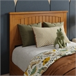 Malta Twin Wood Platform Bed with Panel Footboard & Twin Trundle in Light Toffee