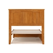 Malta Twin Wood Platform Bed with Panel Footboard & Twin Trundle in Light Toffee