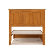 Malta Twin Wood Platform Bed with Panel Footboard & Twin Trundle in Light Toffee