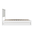 Malta Full Wood Platform Bed with Panel Footboard and Twin Trundle in White