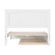 Malta Full Wood Platform Bed with Panel Footboard and Twin Trundle in White