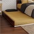 Malta Full Wood Platform Bed with Panel Footboard and Twin Trundle in Walnut