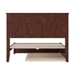 Malta Full Wood Platform Bed with Panel Footboard and Twin Trundle in Walnut