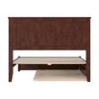Malta Full Wood Platform Bed with Panel Footboard and Twin Trundle in Walnut
