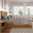 Malta Full Wood Platform Bed with Panel Footboard & Twin Trundle in Light Toffee