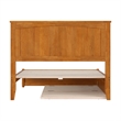 Malta Full Wood Platform Bed with Panel Footboard & Twin Trundle in Light Toffee