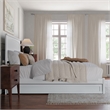 Malta Queen Wood Platform Bed with Panel Footboard and Twin XL Trundle in White