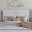 Malta Queen Wood Platform Bed with Panel Footboard and Twin XL Trundle in White