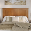 Malta Queen Wood Platform Bed with Panel Footboard & TXL Trundle in Light Toffee