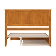 Malta Queen Wood Platform Bed with Panel Footboard & TXL Trundle in Light Toffee