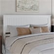 Malta King Wood Platform Bed with Panel Footboard and Twin XL Trundle in White
